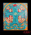 Croix arménienne turquoise - Afficher en plein ecran